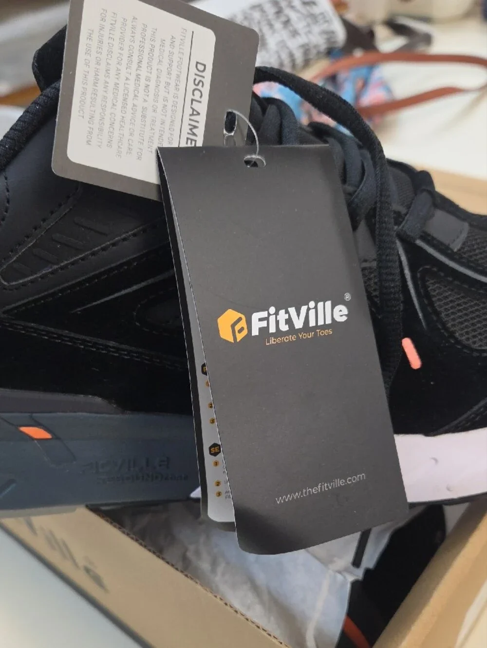 FitVille Men's Athletic Shoes in Black